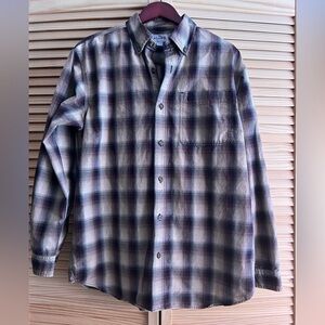 Carhartt Men's Brown Plaid Cotton Shirt Size Large Button Down